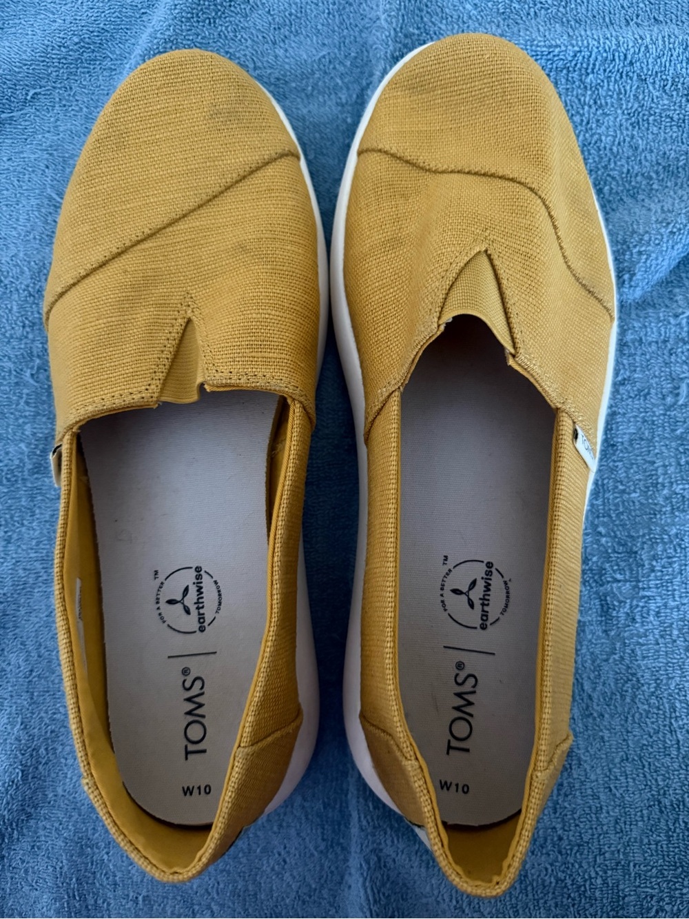 Toms Women's Slip-On Canvas Flats in Mustard